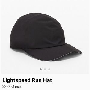 NWOT Lululemon Lightspeed Run hat black